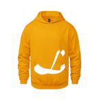 Alphabet L Hoodie 9 inch calligraphy White ink, Gold