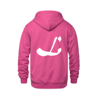 Alphabet L Hoodie 9 inch calligraphy White ink, Heliconia
