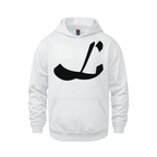 Alphabet L Hoodie 9 inch calligraphy Black ink, White