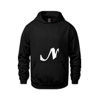 Alphabet N Hoodie 9 inch calligraphy White ink, Black