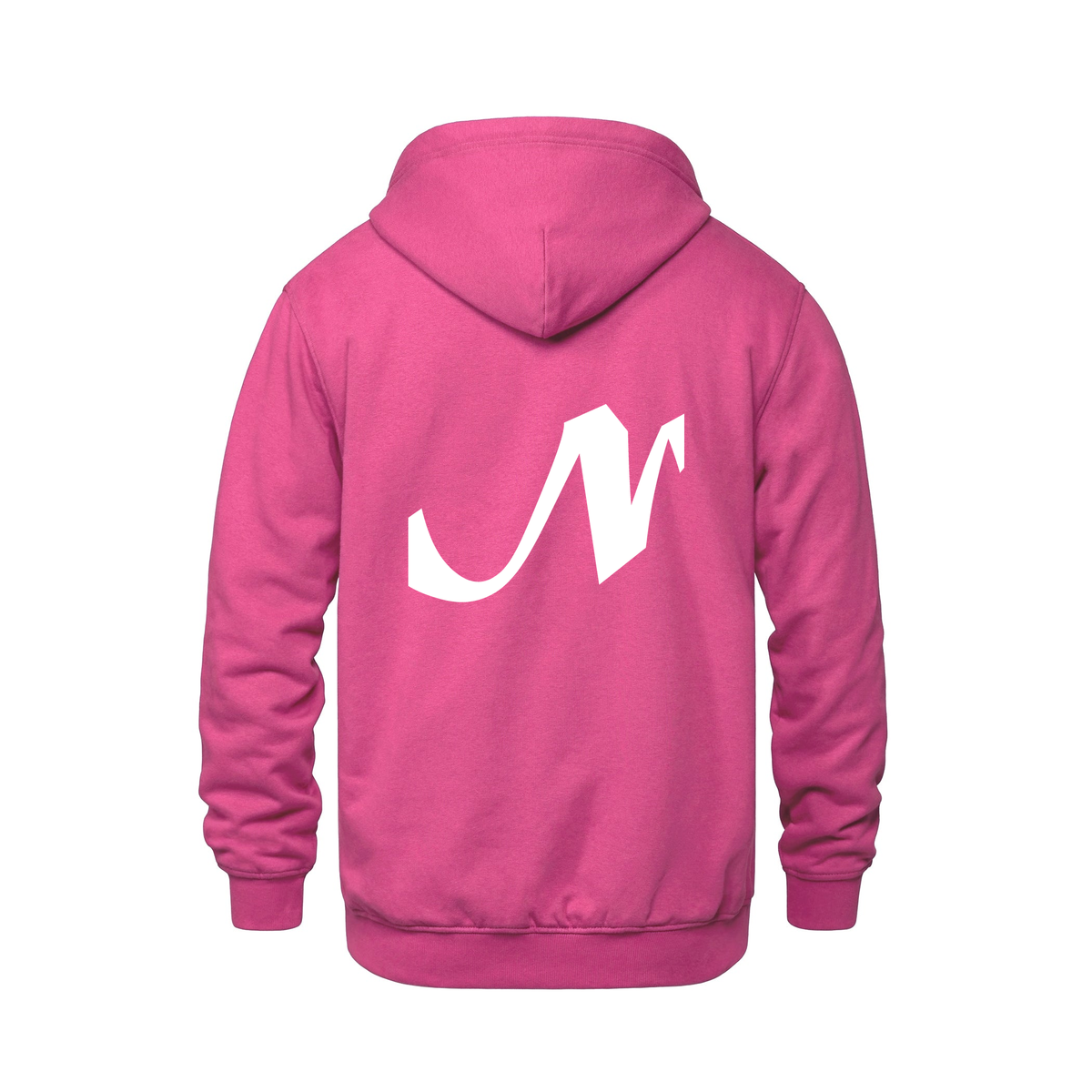 Alphabet N Hoodie 9 inch calligraphy White ink, Heliconia