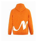 Alphabet N Hoodie 9 inch calligraphy White ink, Orange