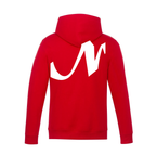 Alphabet N Hoodie 9 inch calligraphy White ink, Red