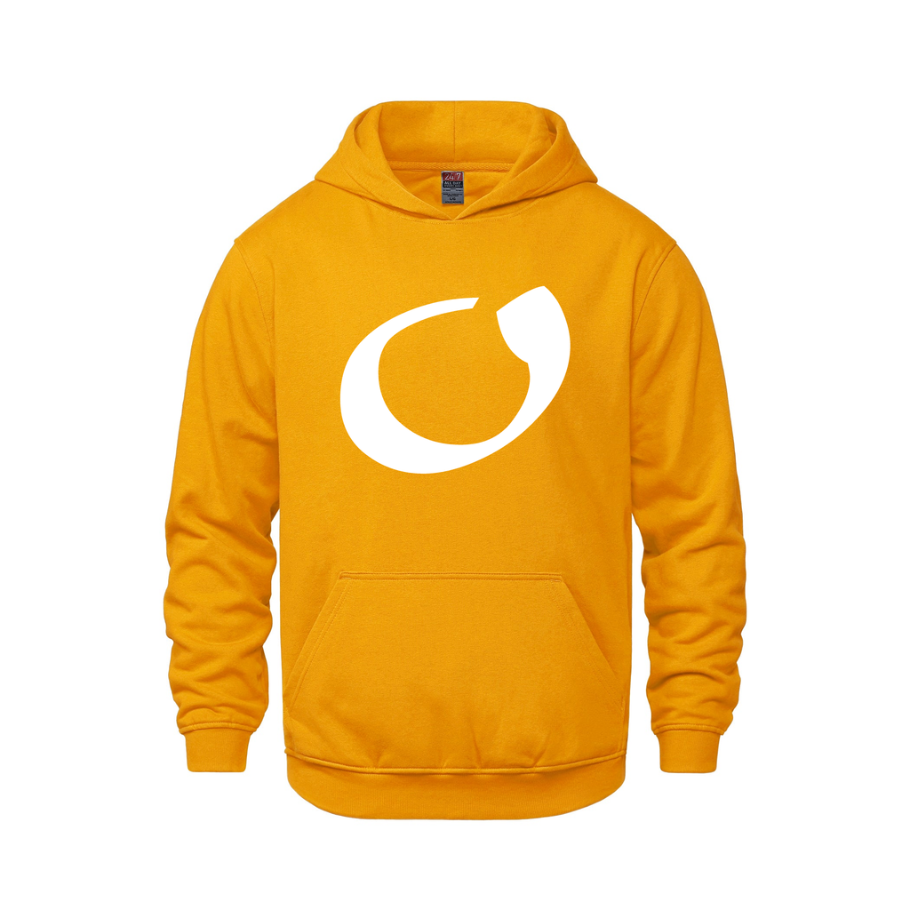 Alphabet O Hoodie 9 inch calligraphy White ink, Gold