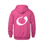 Alphabet O Hoodie 9 inch calligraphy White ink, Heliconia