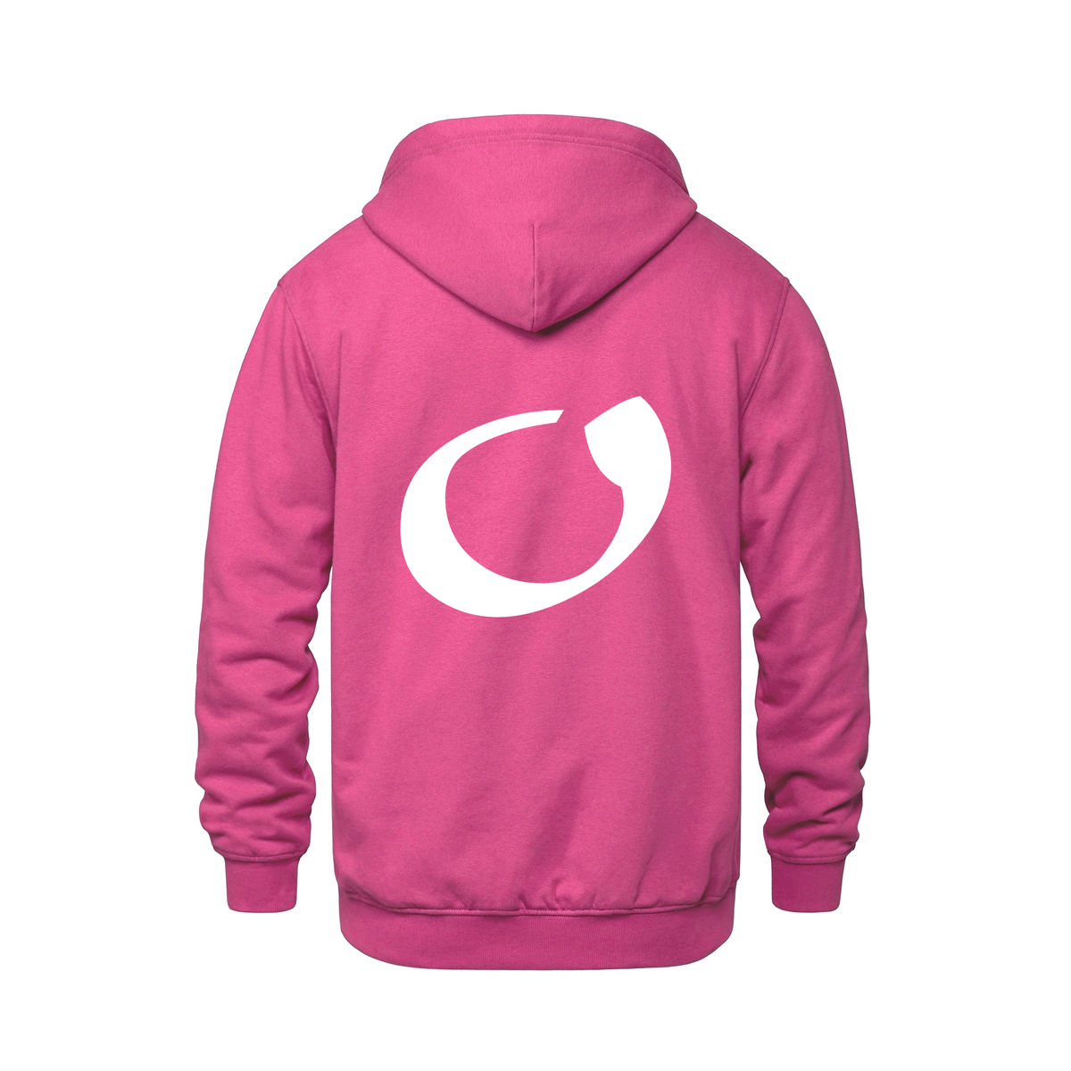 Alphabet O Hoodie 9 inch calligraphy White ink, Heliconia