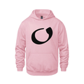 Alphabet O Hoodie 9 inch calligraphy Black ink, Pink