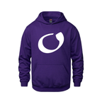 Alphabet O Hoodie 9 inch calligraphy White ink, Purple
