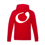 Alphabet O Hoodie 9 inch calligraphy White ink, Red