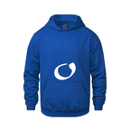 Alphabet O Hoodie 9 inch calligraphy White ink, Royal