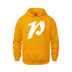 Alphabet P Hoodie 9 inch calligraphy White ink, Gold