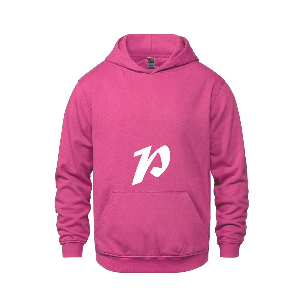 Alphabet P Hoodie 9 inch calligraphy White ink, Heliconia