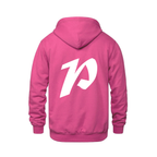 Alphabet P Hoodie 9 inch calligraphy White ink, Heliconia