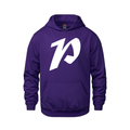 Alphabet P Hoodie 9 inch calligraphy White ink, Purple
