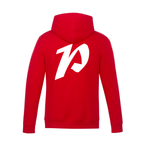 Alphabet P Hoodie 9 inch calligraphy White ink, Red