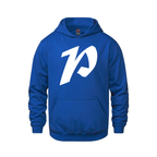 Alphabet P Hoodie 9 inch calligraphy White ink, Royal