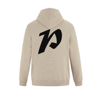 Alphabet P Hoodie 9 inch calligraphy Black ink, Sand