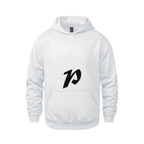 Alphabet P Hoodie 9 inch calligraphy Black ink, White