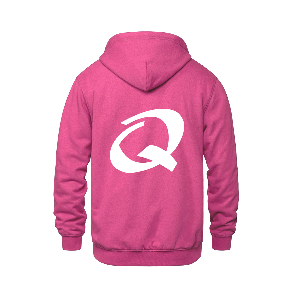 Alphabet Q Hoodie 9 inch calligraphy White ink, Heliconia