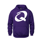 Alphabet Q Hoodie 9 inch calligraphy White ink, Purple