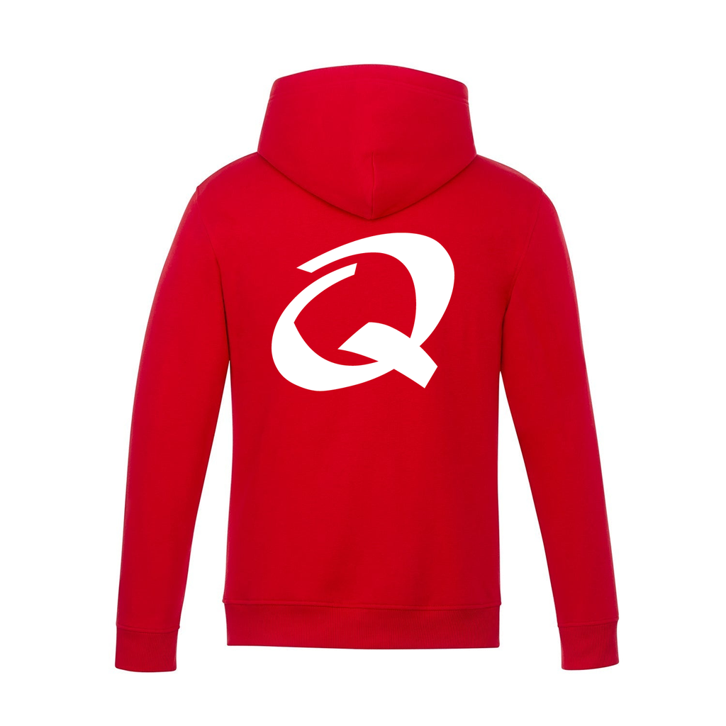 Alphabet Q Hoodie 9 inch calligraphy White ink, Red