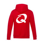 Alphabet Q Hoodie 9 inch calligraphy White ink, Red