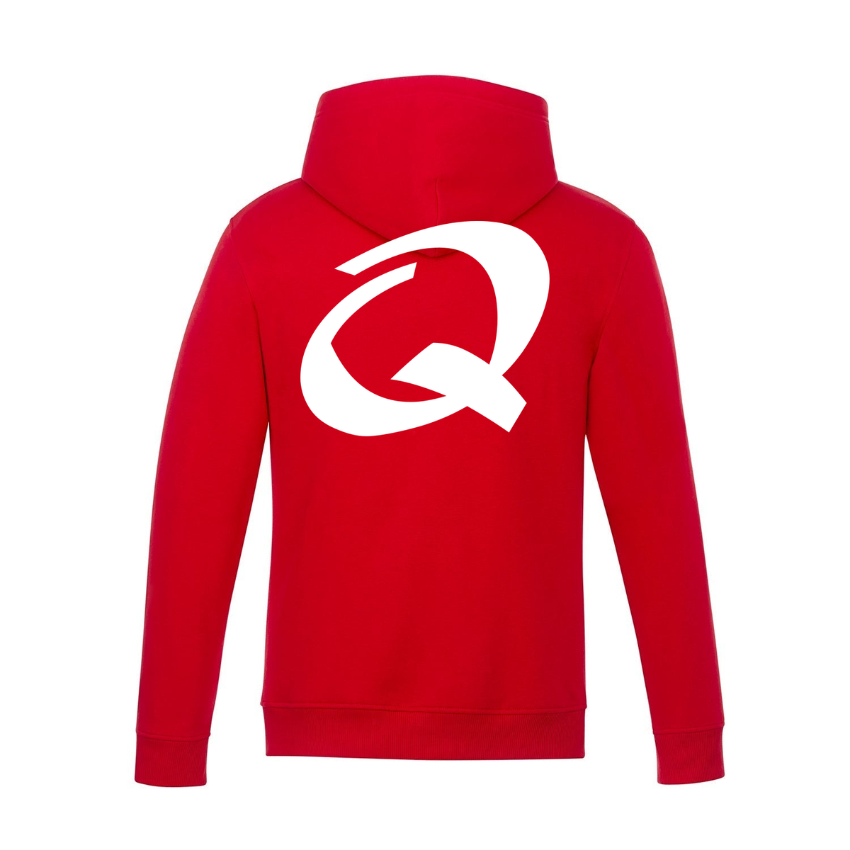 Alphabet Q Hoodie 9 inch calligraphy White ink, Red