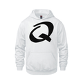 Alphabet Q Hoodie 9 inch calligraphy Black ink, White