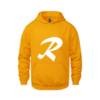 Alphabet R Hoodie 9 inch calligraphy White ink, Gold