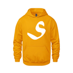 Alphabet S Hoodie 9 inch calligraphy White ink, Gold