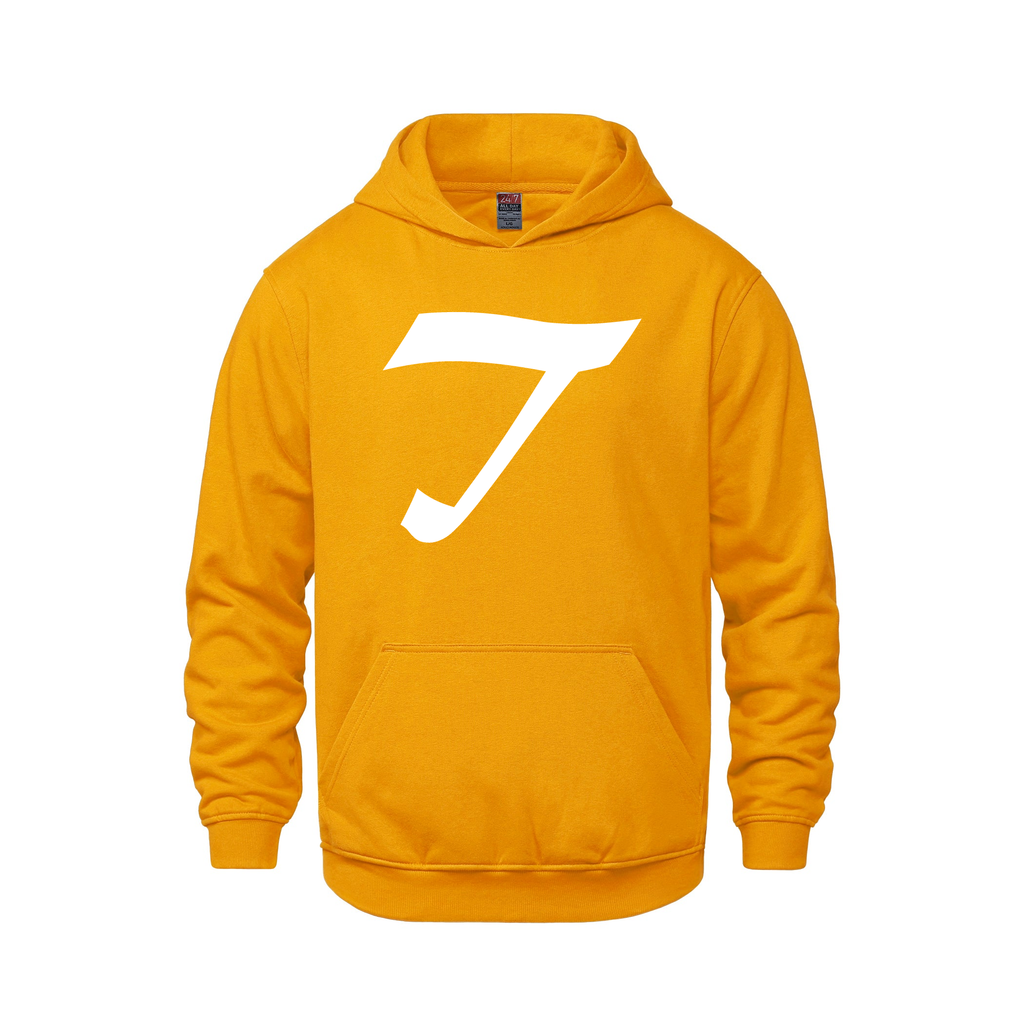 Alphabet T Hoodie 9 inch calligraphy White ink, Gold