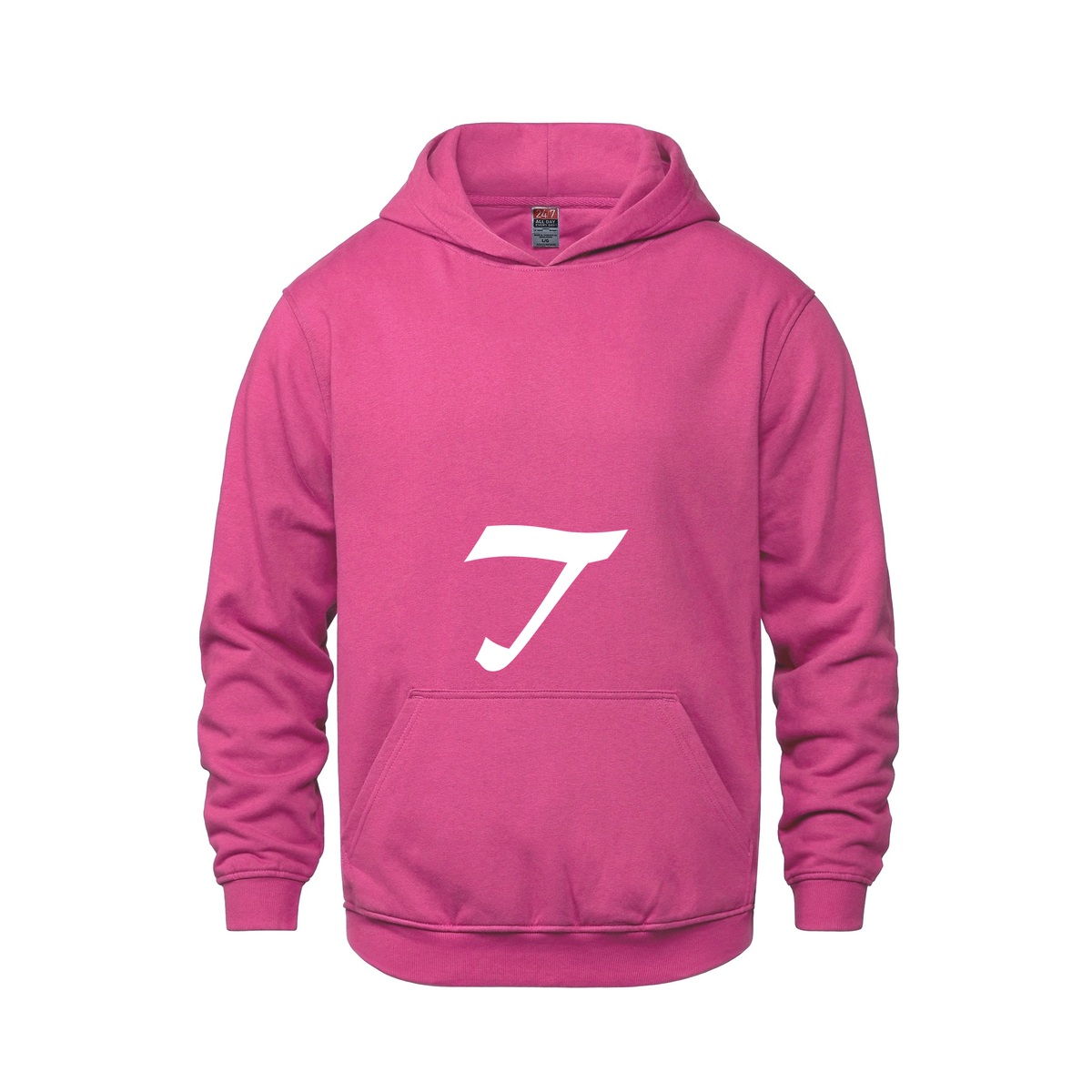 Alphabet T Hoodie 9 inch calligraphy White ink, Heliconia