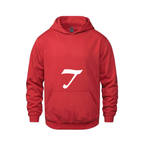 Alphabet T Hoodie 9 inch calligraphy White ink, Red
