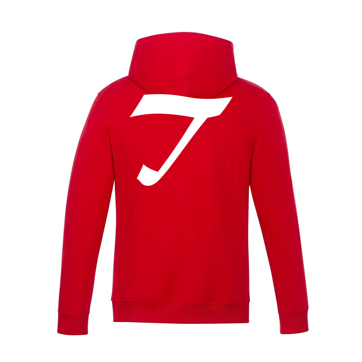 Alphabet T Hoodie 9 inch calligraphy White ink, Red