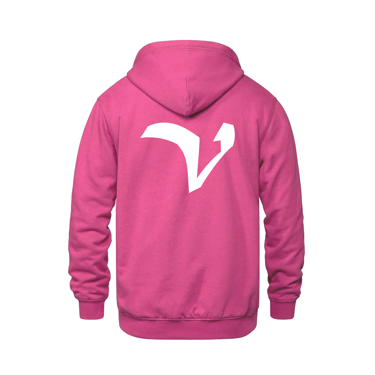 Alphabet V Hoodie 9 inch calligraphy White ink, Heliconia