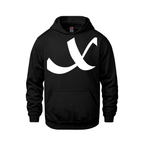 Alphabet X Hoodie 9 inch calligraphy White ink, Black