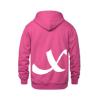 Alphabet X Hoodie 9 inch calligraphy White ink, Heliconia