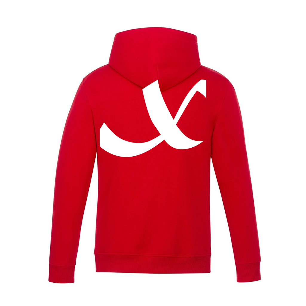 Alphabet X Hoodie 9 inch calligraphy White ink, Red