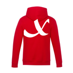 Alphabet X Hoodie 9 inch calligraphy White ink, Red