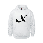 Alphabet X Hoodie 9 inch calligraphy Black ink, White