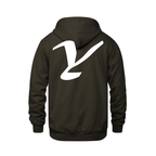 Alphabet Y Hoodie 9 inch calligraphy White ink, Brown