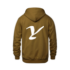 Alphabet Y Hoodie 9 inch calligraphy White ink, Caramel