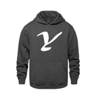 Alphabet Y Hoodie 9 inch calligraphy White ink, Charcoal