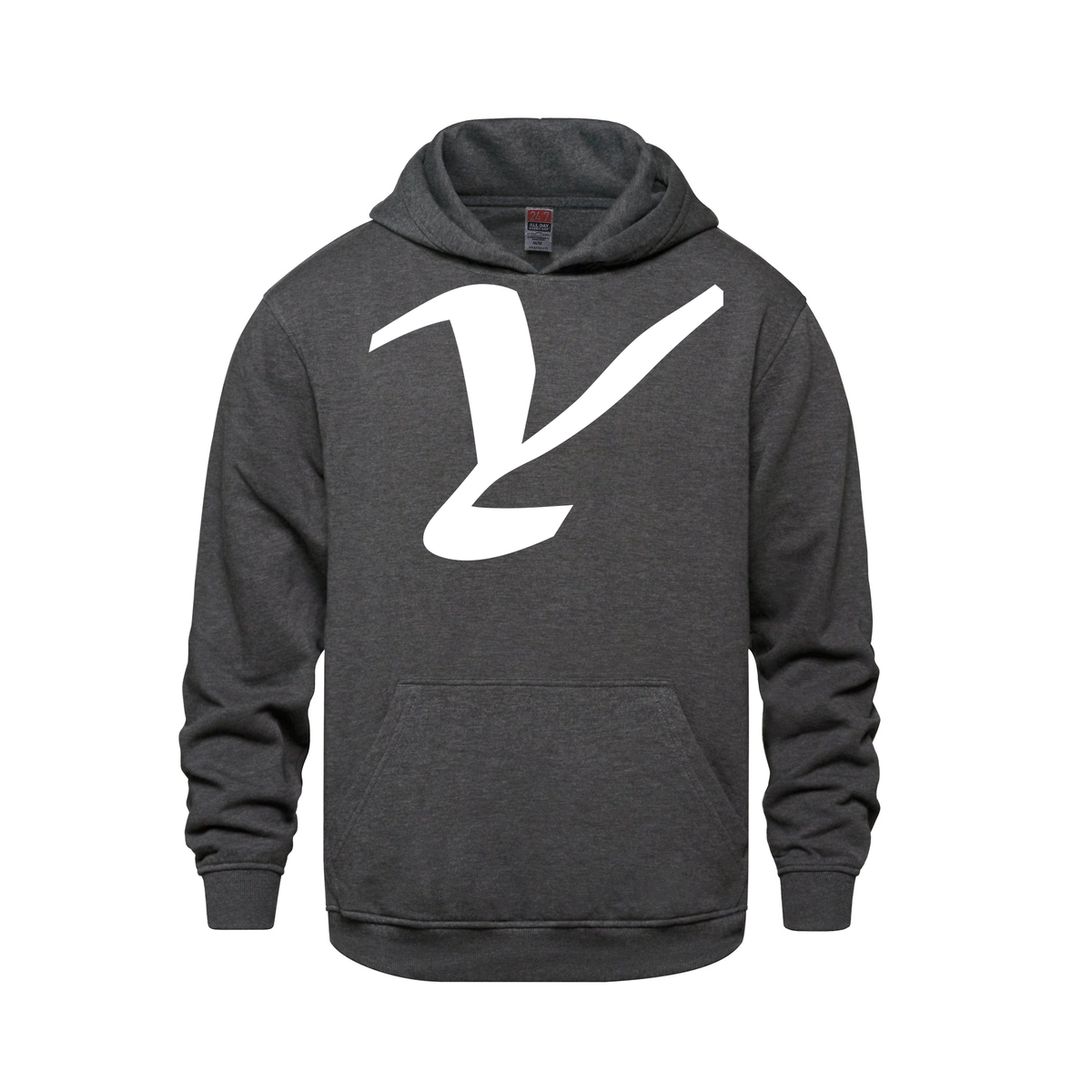 Alphabet Y Hoodie 9 inch calligraphy White ink, Charcoal