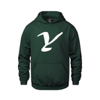 Alphabet Y Hoodie 9 inch calligraphy White ink, Forest Green
