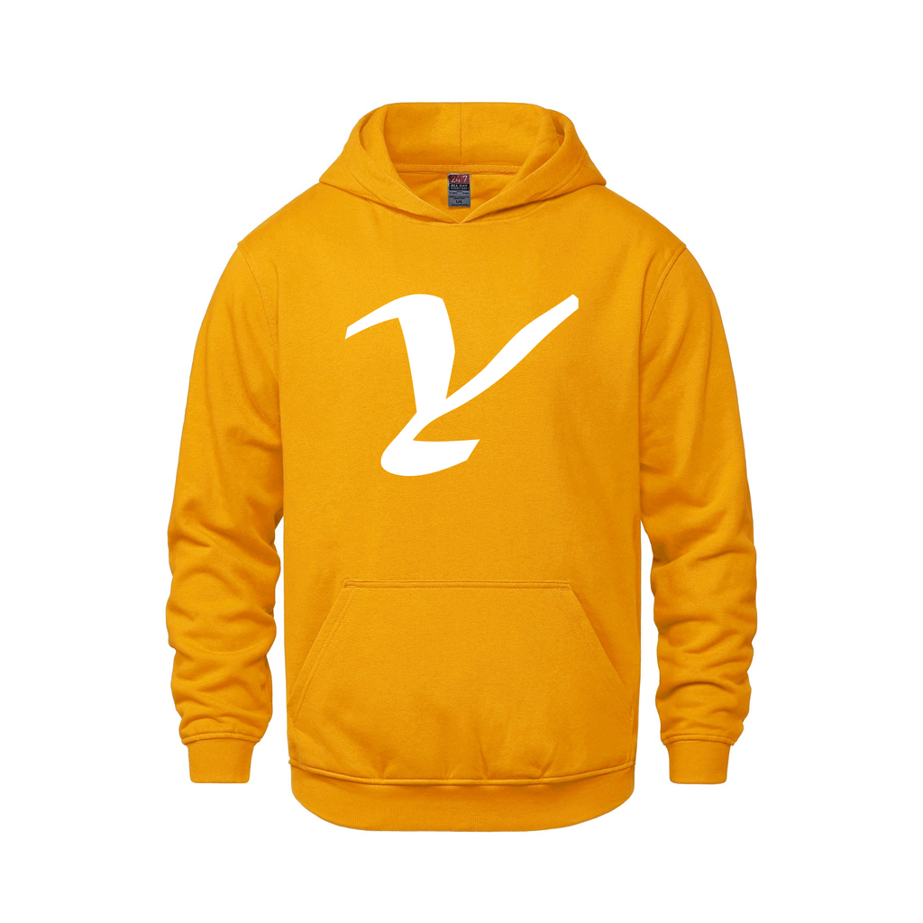 Alphabet Y Hoodie 9 inch calligraphy White ink, Gold