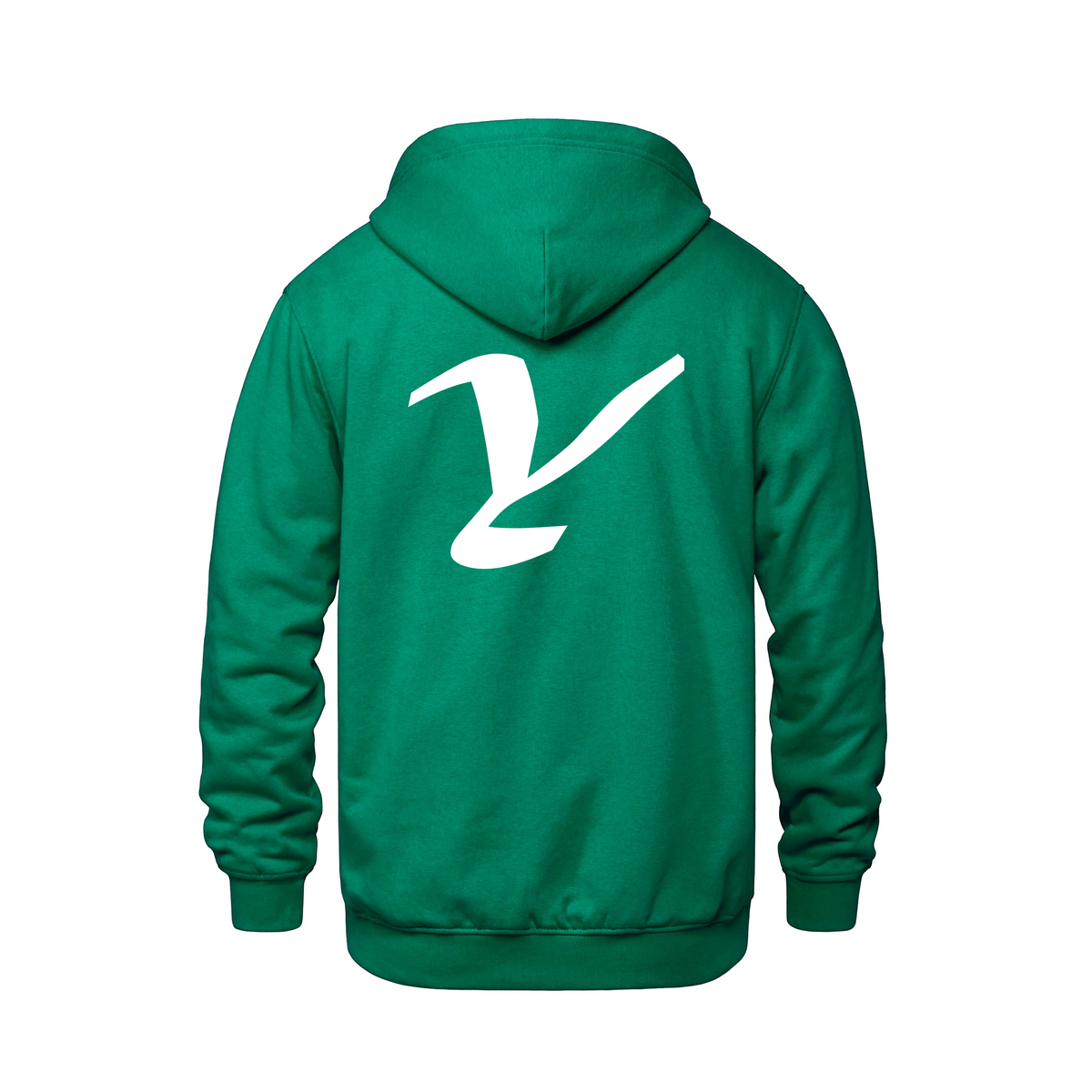 Alphabet Y Hoodie 9 inch calligraphy White ink, Kelly Green