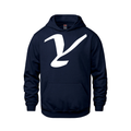 Alphabet Y Hoodie 9 inch calligraphy White ink, Navy