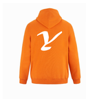 Alphabet Y Hoodie 9 inch calligraphy White ink, Orange