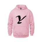 Alphabet Y Hoodie 9 inch calligraphy Black ink, Pink